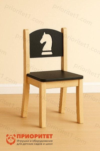 Детский стул Ход конем черный - фото 121517416