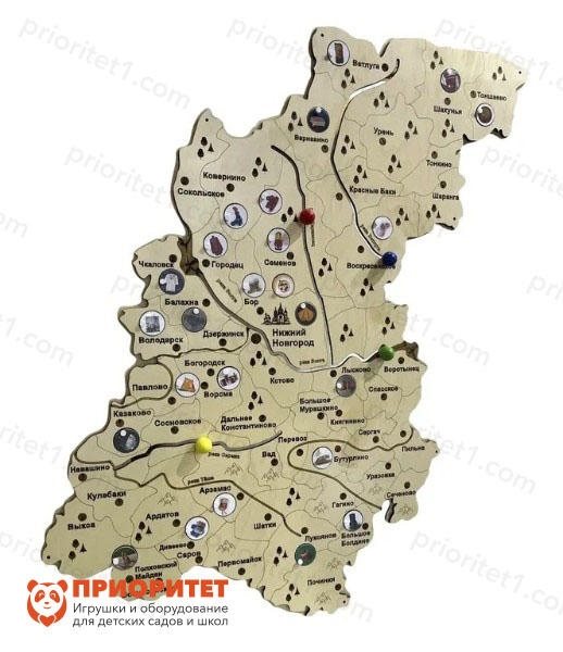 Большая карта Нижегородской области - фото 121517570