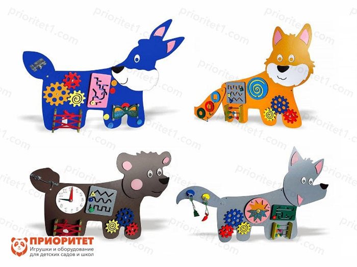 Набор бизибордов Лесные жители №2 (заяц, лиса, волк, медведь) - фото 121518307