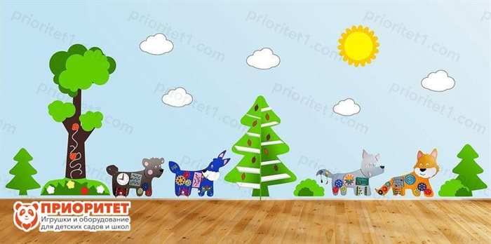 Комплексное настенное решение В уютном лесу - фото 121518513