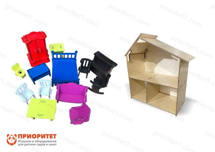 Кукольный домик Мечта с мебелью - фото 121519318