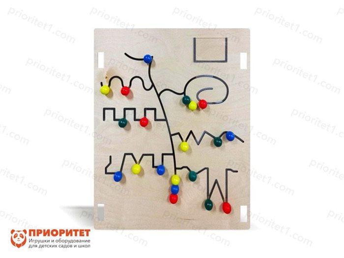 Тактильно-развивающая панель-лабиринт Интересные маршруты - фото 121519504