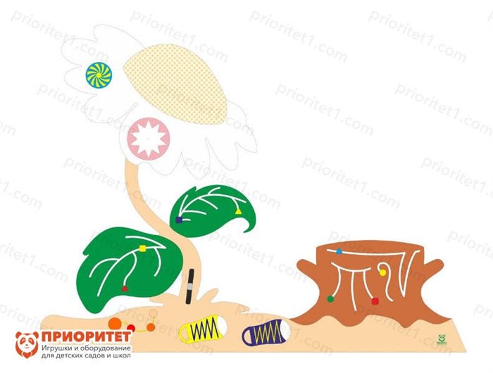 Декоративно-развивающая панель На радужном лугу №1 - фото 121519532