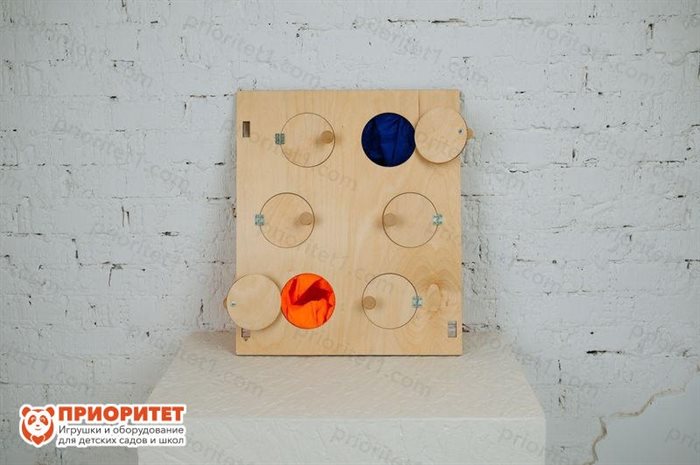 Тактильно-развивающая панель Волшебные мешочки - фото 121519548