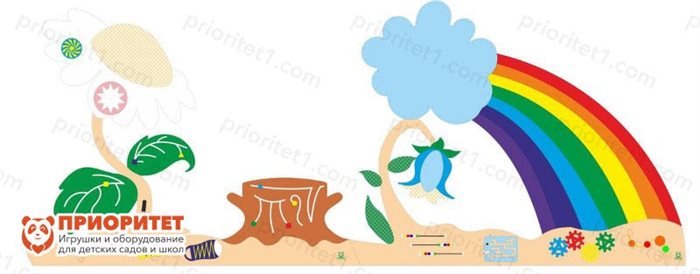 Декоративно-развивающая панель На радужном лугу - фото 121519564