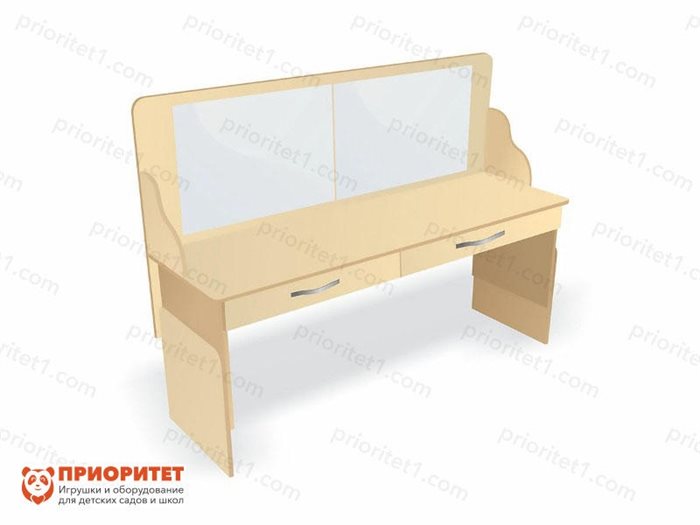 Стол логопеда с зеркалом и выдвижными ящиками Лого-Плюс - фото 121519670