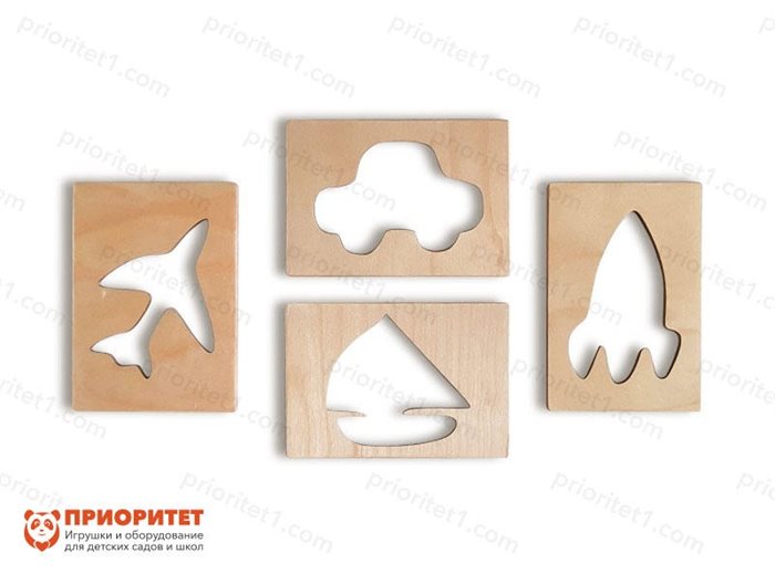 Трафареты для рисования песком Виды транспорта (4 штуки) - фото 121519865