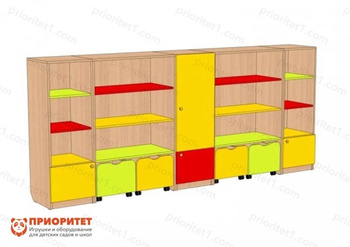 Стеллаж-стенка для игрушек и книг Много места - фото 121520356