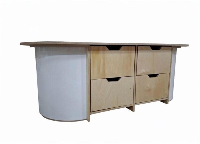 Стол с системой хранения из серии Медовая - фото 121520546