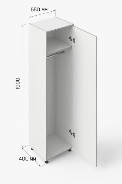 Шкаф медицинский для одежды односекционный из серии Медовая - фото 121520595