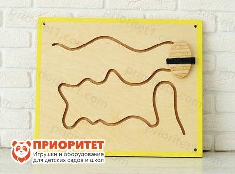 Панель-лабиринт Рисуем ногами №3 Зигзаг - фото 121520769