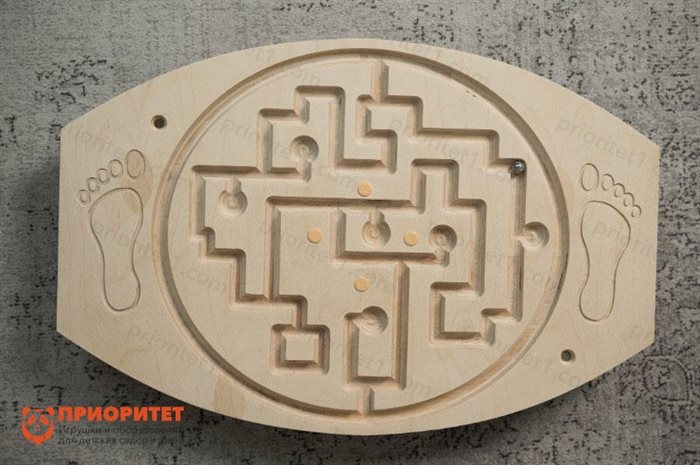 Балансировочная доска-лабиринт Для ножек №1 (натуральная) - фото 121520960