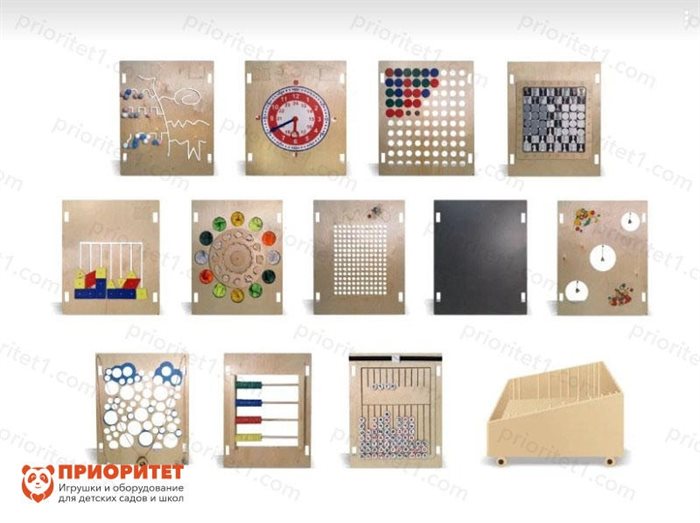 Набор тактильно-развивающих панелей Детские мечты (с тележкой) - фото 121521127