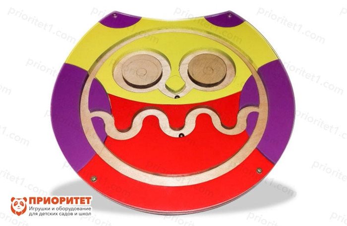 Тактильно-развивающая панель-лабиринт Мудрая совушка - фото 121521186