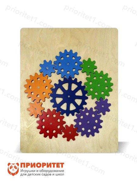 Тактильно-развивающая панель Волшебные шестеренки №3 - фото 121521230
