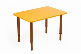 Детский стол КУЗЯ (оранжевый+коричневый)