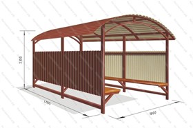 Детские и спортивные площадки на улицу, Курилка тип 6