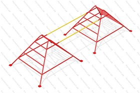 Детский спортивный комплекс Пирамидки с брусьями