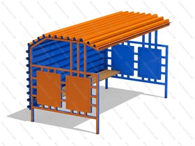 Автобусная остановка Волна 4м профлист