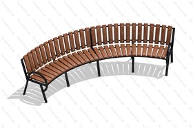 Скамейка парковая Полукруглая со спинкой