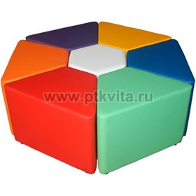 Комплект пуфов-трансформеров "Геометрия" (7 пуфиков) арт.1ПК9