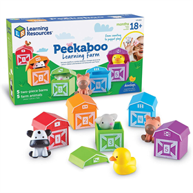 Развивающая игрушка "Кто спрятался на ферме" (15 элементов) Learning Resources LER6805
