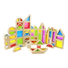 Набор "Радужные блоки с зеркалами" (58 шт) Masterkidz
