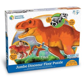 Напольный пазл "Тираннозавр" (двусторонний, 20 элементов) Learning Resources LER2389