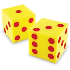 Гигантские игровые кубики "Точки" (12.5см., 2 элемента) Learning Resources LER0411