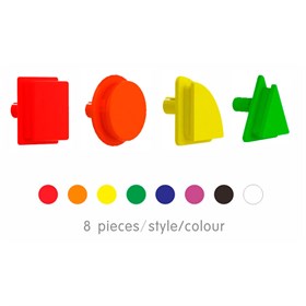 Геометрические колышки для STEM Стены (256 шт, 8 цветов) Masterkidz