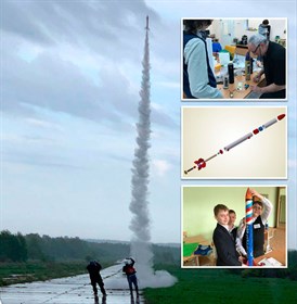 Конструктор твердотопливной ракеты К3 МАКС, без двигателя (рассчитан на 1 - 4 учащихся)