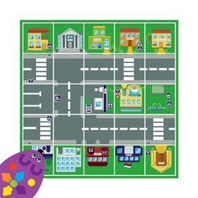 Поле-маршрутизатор "Город" к наборам "Мышиный код" Learning Resources