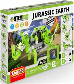Электромеханический конструктор ENGINO STEM Heroes STH61 Набор из 5 моделей с мотором. Земля Юрского периода