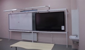 Рельсовая раздвижная доска Просигма (напольно-настенная, 2 доски) ✅