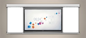 Интерактивный рельсовый комплект 4000*1500 мм с интерактивной доской 83" (маркерный белый) ✅
