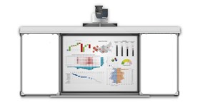Рельсовая система 3600*1200мм с интерактивной панелью 75" (маркерная белая) ✅