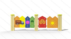 Ограждение для детской площадки Городок