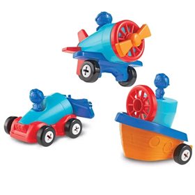 1-2-3 Строим! Автомобиль-самолет-лодка (15 элементов) Learning Resources LER2840