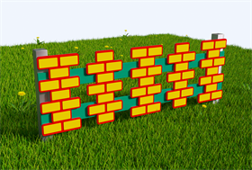 Забор из Экопластика Petra ® "Кирпичная кладка 1"