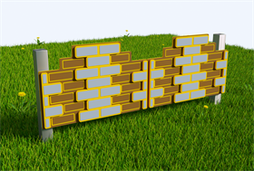 Забор из Экопластика Petra ® "Кирпичная кладка 3"