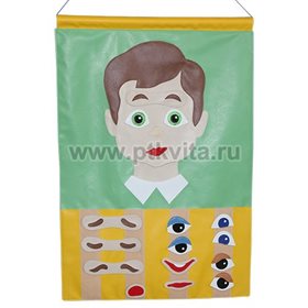 "Эмоции (Иван)" панно настенное с дидактическими элементами арт. 4Д34