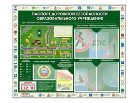 Стенд-уголок "Паспорт дорожной безопасности образовательного учреждения" ✅