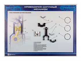 Стенд с разрезными агрегатами "Кривошипно-шатунный механизм" (категория "B") ✅