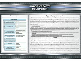 Стенд "Выбор средств измерений" ✅