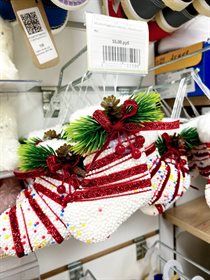 Елочные игрушки, украшения Новогодний носок, пенопласт