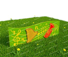 Забор из Экопластика Petra ® "Музыкальные инструменты" (Модель 2)