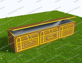 Вечная "Лавка-шкаф для хранения игрушек в теневой навес" из Экопластика PetraВариант № 08