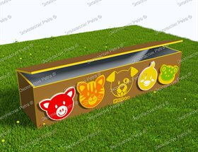 Вечная "Лавка-шкаф для хранения игрушек в теневой навес" из Экопластика PetraВариант № 10