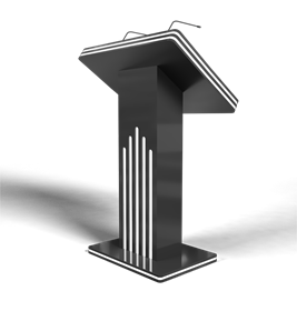 Интерактивная трибуна White Stripes (МДФ) 24" (24 дюйма)