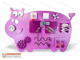 Бизиборд Сиреневый бегемот